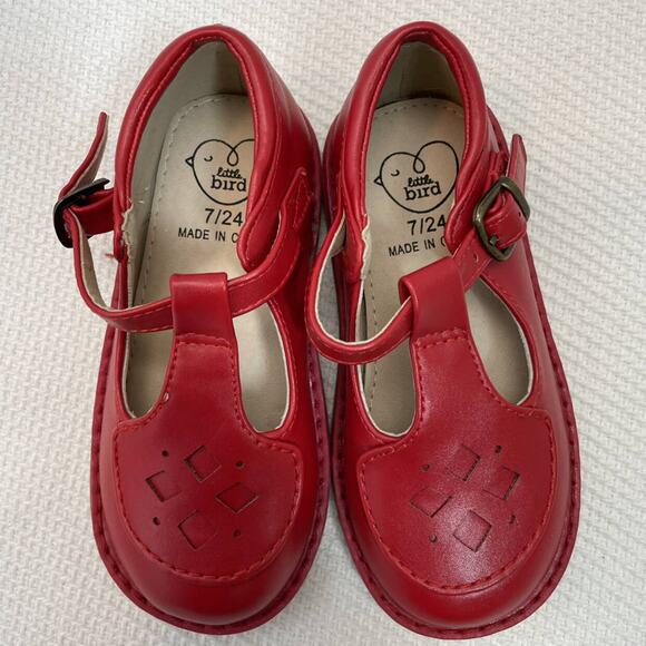 Little Bird Red Mary Janes - Picture 2 of 4